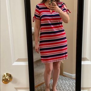 Striped Red and Blue Dress